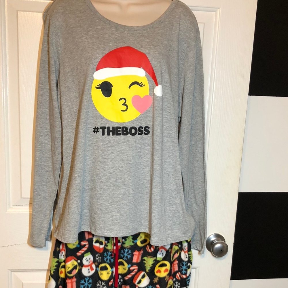 Cute Christmas Pajamas with Emojis